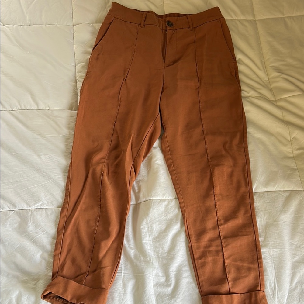 a new day Tan Ankle Cropped Pants